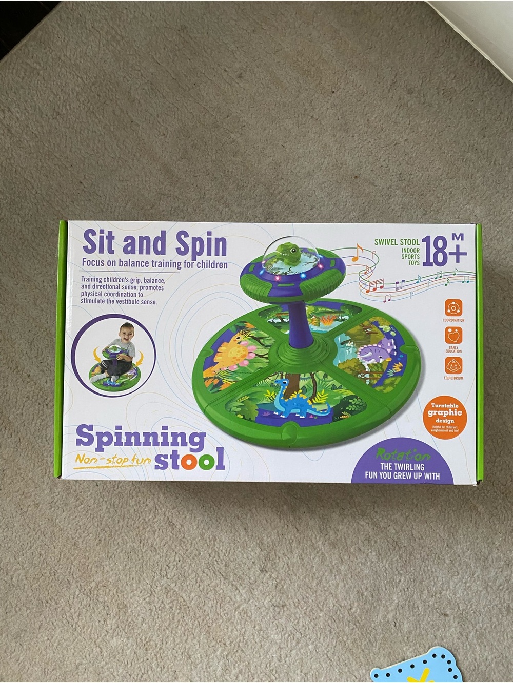Dinosaur Sit and Spin Stool